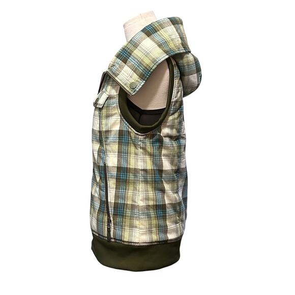 Burton Women’s Dryride Hooded Vest Green with Zip Pockets Size Medium - Picture 6 of 8